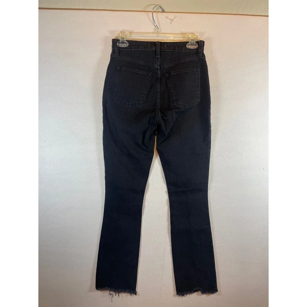 Abercrombie & Fitch Curve Love The Skinny High‎ Rise Split Hem Black Jeans 25 0S